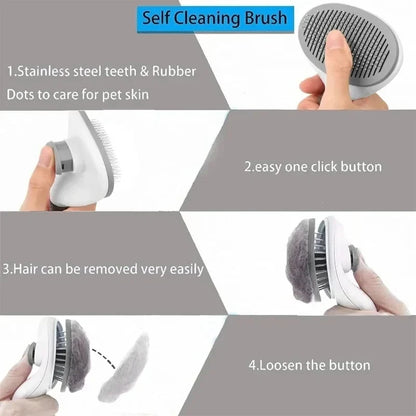 PetPal Self-Cleaning Grooming Brush